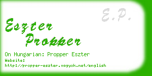 eszter propper business card